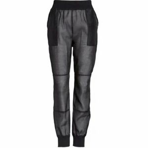 Good American • 3 (Large) • Black Sheer Jogger Pants